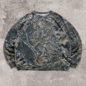 Liberty Hardwoods Camo Crewneck XL Vintage Boxy Gorpcore Cotton Sweatshirt 90s